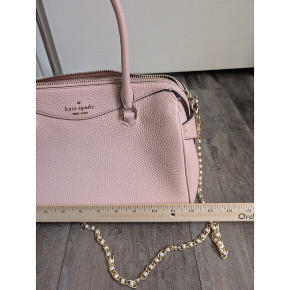 Kate Spade Mimi Satchel in Light Pink Crossbody Bag 8"h x 5.6"w x 12.4" - Picture 6 of 8